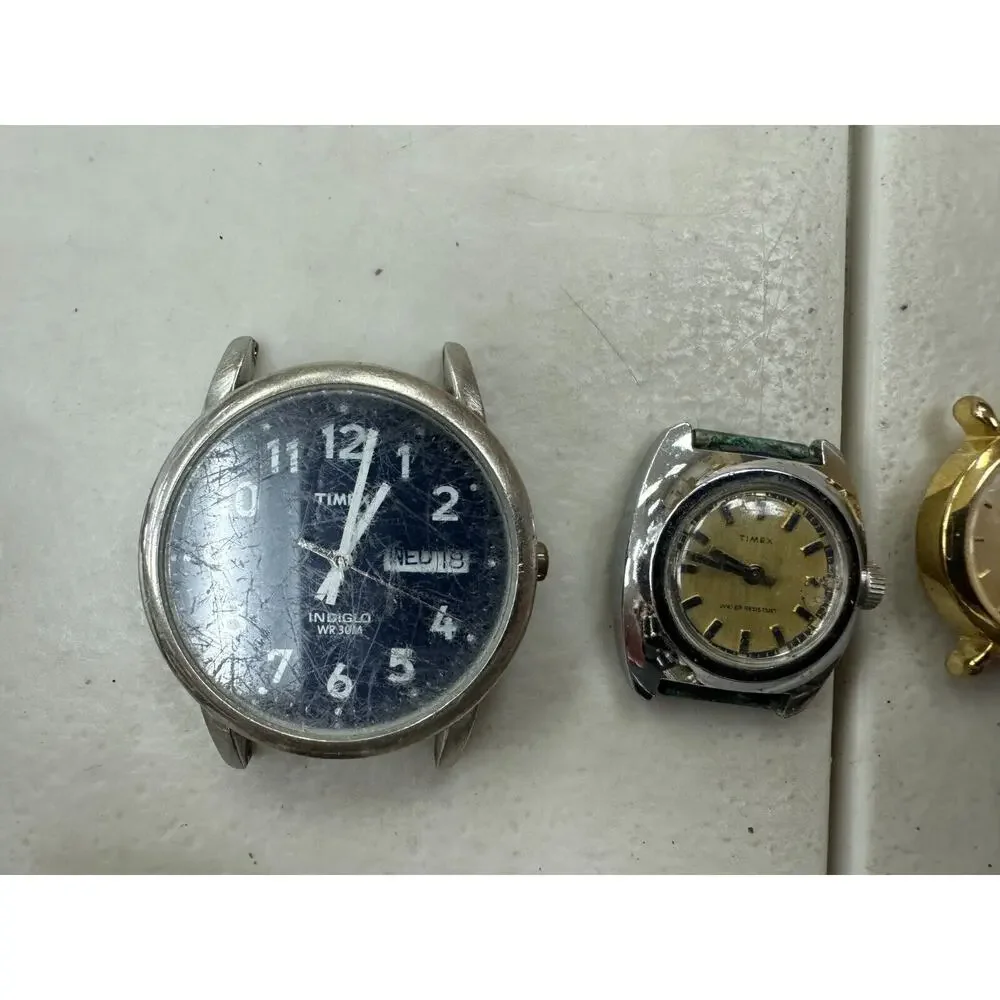 Vintage Lot Of 21 Timex Mixed Style Assorted Mens & Women's Watches Parts/Repair